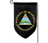 Drapeau de jardin aux couleurs du Nicaragua, 32 x 46 cm, décoration familiale, bannière de bienvenue, ornements pour l'extérieur de la maison ou la boîte aux lettres, impression recto verso, taille un