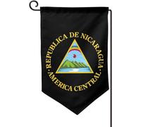 Drapeau de jardin aux couleurs du Nicaragua, 32 x 46 cm, décoration familiale, bannière de bienvenue, ornements pour l'extérieur de la maison ou la boîte aux lettres, impression recto verso, taille un