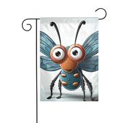 Drapeau de jardin avec ailes d'insectes et yeux - 30,5 x 45,7 cm - Double face - Vertical - Ne se décolore pas - Pour maison, cour, décoration extérieure