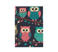 Drapeau de jardin avec chouettes mignonnes - 61 x 91 cm - Double face - Ne se décolore pas - Toile de fond pour photo - Bannière pour cour, porche, pelouse, décoration extérieure