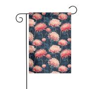 Drapeau de jardin avec chrysanthèmes roses - 30 x 45 cm - Vertical double face - Décoration extérieure de ferme