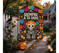 Drapeau de jardin avec citation commémorative du jour des morts 30,5 x 45,7 | Bannières Papel Picado, drapeau de pelouse, souci floral royal, bougies commémoratives, citation d'hommage espagnol