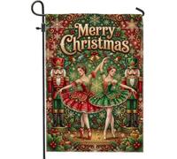 Drapeau de jardin avec citation de Noël Casse-noisette Ballerine 30,5 x