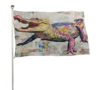 Drapeau de jardin avec collage crocodile - Pour jardin, jardin, cour, porche, pelouse, ferme - 0,9 x 1,5 m
