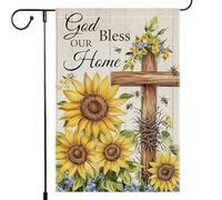 Drapeau De Jardin Avec Dieu, Tout Est Possible. Tomber Croix Bannière Durable Double Face 30X45Cm Drapeau Pour Plage Dortoirs