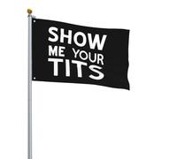 Drapeau De Jardin Avec Œillets Drapeaux Montre-Moi Tes Seins Vibrants Personnalisé Bannière Extérieure Pour Fête Manif Maison 90X150Cm