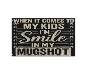 Drapeau De Jardin Avec Œillets Drapeaux Quand Il S'Agit De Mon Enfant, Je Sourirai Sur Ma Photo D'Identité Décoratifs Bruant Pour Bar Anniversaire Événements 90X150Cm