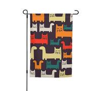 Drapeau de jardin avec illustration de chat 30,5 x 45,7 cm - Printemps été, automne, hiver - Drapeaux saisonniers double face - Bannière d'extérieur et d'intérieur pour décoration de maison