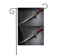 Drapeau de jardin avec image d'arme poignard, décoration de cour, 12 x 18 pouces pour balcon de terrasse de jardin