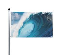Drapeau de jardin avec impression HD Big Ocean Wave - 0,9 x 1,5 m