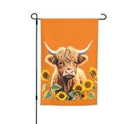 Drapeau de jardin avec imprimé vache mignonne pour toutes les occasions - Pour l'extérieur - Décoration de cour pour patios