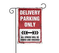 Drapeau de jardin avec inscription « Garden of the Flag Delivery Parking Only » - Drapeaux de jardin amusants