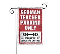 Drapeau de jardin avec inscription « Garden of the Flag » pour enseignant allemand Parking Only Drapeau de jardin