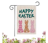 Drapeau De Jardin Avec Lapin | Résistant aux Intempéries Décoration | Bannière de Pâques pour Jardin à Thème Lapin - Pour Pelouse, Maison, Passage, Événements De Groupe, Patio, Balcon, Terrasse, F