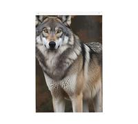 Drapeau de jardin avec loup gris sauvage - 61 x 91 cm - Double face - Ne se décolore pas - Toile de fond pour photo - Bannière pour cour, porche, pelouse, décoration extérieure