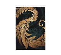 Drapeau de jardin avec motif doré et noir - 61 x 91 cm - Double face - Ne se décolore pas - Toile de fond pour photo - Bannière pour cour, porche, pelouse, décoration extérieure