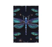 Drapeau de jardin avec motif libellule bleu foncé 61 x 91 cm double face qui ne se décolore pas pour maison, cour, porche, pelouse, décoration extérieure