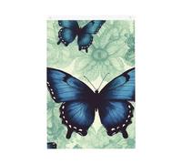 Drapeau de jardin avec motif papillon bleu - 61 x 91 cm - Double face - Ne se décolore pas - Toile de fond pour photo - Bannière pour cour, porche, pelouse, décoration extérieure
