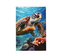 Drapeau de jardin avec motif tortues de mer, peinture diamant, 6 x 0,9 m, double face, ne se décolore pas, toile de fond pour photo, bannière pour cour, porche, pelouse, décoration extérieure