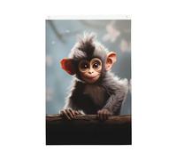 Drapeau de jardin avec singe mignon - 61 x 91 cm - Double face - Ne se décolore pas - Toile de fond pour photo - Bannière pour cour, porche, pelouse, décoration extérieure