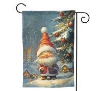 Drapeau de jardin avec sourire de Noël - Drapeaux de jardin double face 30,5 x 45,7 cm, petits drapeaux de jardin pour extérieur, décoration d'intérieur et d'extérieur