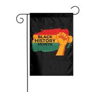 Drapeau de jardin avec symbole de la main du Mois de l'histoire des Noirs (11), 30,5 x 45,7 cm, double face, pour extérieur, bannières de bienvenue, drapeau de vacances pour décoration de fête ou de