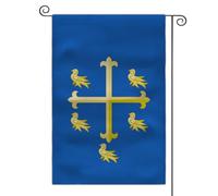 Drapeau de jardin avec symboles historiques britanniques - Bannière de symboles héraldiques britanniques - Drapeau d'extérieur (COA d'Edward le Confesseur)
