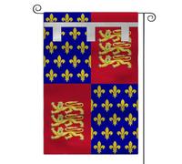 Drapeau de jardin avec symboles historiques britanniques - Bannière de symboles héraldiques britanniques - Drapeau d'extérieur - Drapeau noir du prince