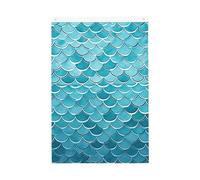 Drapeau de jardin avec vagues bleues Squama - 61 x 91 cm - Double face - Ne se décolore pas - Toile de fond pour photo - Bannière pour cour, porche, pelouse, décoration extérieure