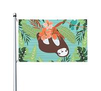 Drapeau De Jardin Baby Hanging On The Tree Pride Flag Antifouling Drapeau De Bienvenue Amusante Garden Flag Pour Pavillon Cour Pelouse 152X90CM