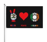 Drapeau De Jardin Belizean Paix Irlande Irlandais Irlandais Bannière Décorative 100% Polyester Bannière De Cour Couleurs Éclatantes Drapeaux Décoratifs D'Extérieur Pour Chambre Club Patio