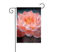 Drapeau de jardin Belle Fleur de Lotus Imprimés Drapeaux décoratifs principalement pour patios, jardins, pots de fleurs, terrasse, balcon. 30,5 x 45,7 cm