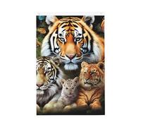Drapeau de jardin bienvenu lion, tigre, léopard et papillon, 61 x 91 cm, double face, ne se décolore pas, toile de fond pour photo, bannière pour cour, porche, pelouse, décoration extérieure