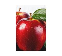 Drapeau de jardin bienvenue aux fruits de pomme rouge 61 x 91 cm - Ne se décolore pas - Double face - Bannière d'extérieur pour cour, porche, pelouse