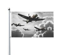 Drapeau de jardin bienvenue de la guerre mondiale de 0,9 x 1,5 m, double face, ne se décolore pas, bannière extérieure en laiton, décoration pour cour, porche, pelouse