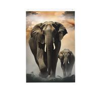 Drapeau de jardin bienvenue éléphant dans le brouillard, 61 x 91 cm, double face, ne se décolore pas, toile de fond pour photo, bannière pour cour, porche, pelouse, décoration extérieure