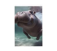 Drapeau de jardin bienvenue hippopotame de plongée 61 x 91 cm double face qui ne se décolore pas pour maison, cour, porche, pelouse, décoration extérieure