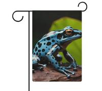 Drapeau de jardin bleu grenouille de fléchette 30,5 x 45,7 cm double face drapeau extérieur drapeau d'été drapeau floral bienvenue drapeaux de jardin saisonniers décorations de vacances