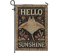 Drapeau De Jardin Bonjour Soleil Raie Stingray Noir Vie Marine Nature Drapeaus Décoratif Premium Pride Flag Amusante Garden Flag Pour Patio Pavillon Pelouse 30X45Cm