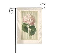 Drapeau de jardin botanique vintage du XIXe siècle Hortensia 30 x 45 cm Vertical double face Ferme Vacances Décorations extérieures Drapeau de cour