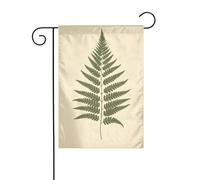 Drapeau de jardin botanique vintage simple fougère 30 x 45 cm vertical double face ferme vacances décorations extérieures drapeau de cour