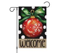 Drapeau De Jardin Boule De Noël Point D'Onde Drapeaus Décoratif Amusante Drapeau De Bienvenue Premium Pride Flag Pour Pelouse Pavillon Patio 30X45Cm