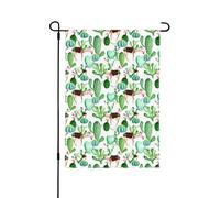 Drapeau de jardin cactus lama 30,5 x 45,7 cm double face vertical en polyester pour décoration de maison, porche, ferme, patio, pelouse