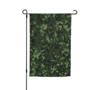 Drapeau de jardin camouflage numérique vert 30,5 x 45,7 cm double face printemps été décoratif bannière drapeau de cour petit drapeau saisonnier vacances décoration extérieure