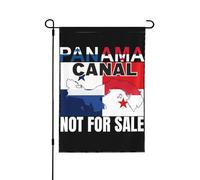 Drapeau de jardin « Canal de Panama à vendre » 12 x 18 » « J'adore le canal de Panama à vendre » ; panneau de jardin, drapeau de maison, sans mât.