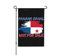 Drapeau de jardin « Canal de Panama : pas à vendre » 28 x 40 » J'aime le canal de Panama, panneau de jardin, drapeaux de maison, pas de mât