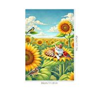 Drapeau de jardin cardinal double face 30,5 x 45,7 cm, motif tournesol, décoration de cour printemps-été