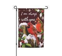 Drapeau de jardin Cardinal du Nord (2) - Drapeaux décoratifs double face pour terrasse extérieure 30 x 45 cm