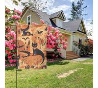 Drapeau de jardin cauchemar orange vif 101,6 x 71,1 cm vertical double face drapeau de bienvenue cour drapeau saisonnier vacances extérieur bannière panneau extérieur décoration d'intérieur