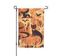 Drapeau de jardin cauchemar orange vif 30,5 x 45,7 cm vertical double face drapeau de bienvenue cour drapeau saisonnier vacances extérieur bannière panneau extérieur décoration d'intérieur